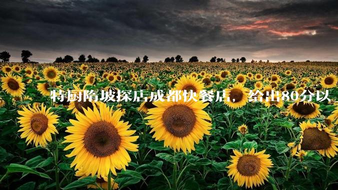 特厨隋坡探店成都快餐店，给出80分以上的高分，为什么评分远高于大饭店？